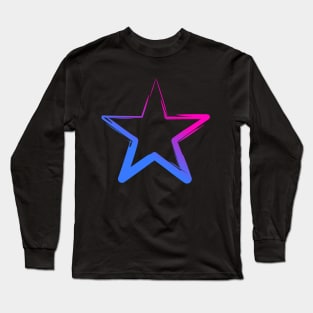 Star Shaped Abstract Brush Long Sleeve T-Shirt